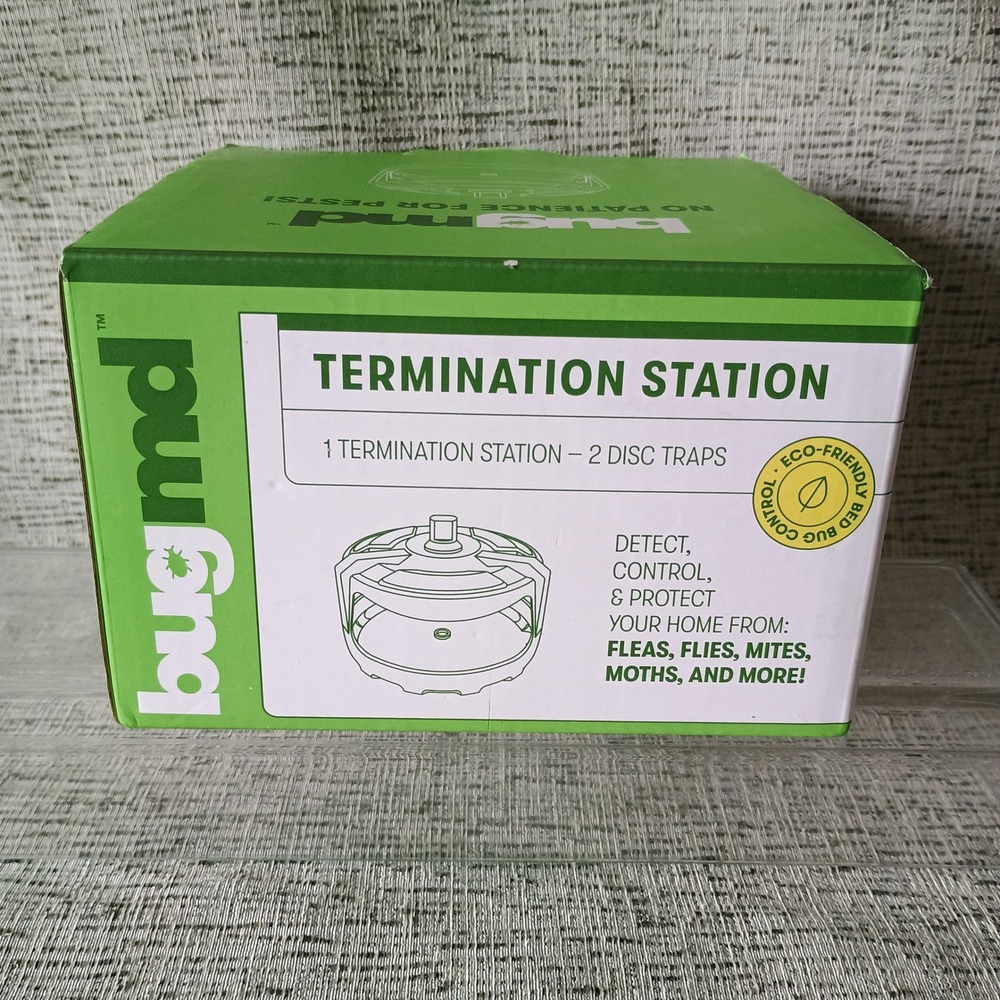 BugMD Termination Station Indoor Flea and Insect Trap with 2 Sticky Disc Traps